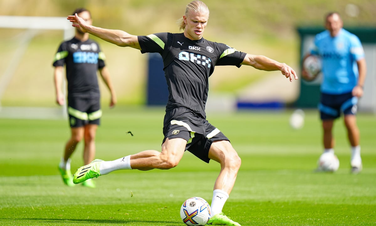 Once a blue, you're a blue': Haaland renews family bonds with City | Erling Haaland | The Guardian