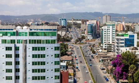 Elevated views of Churchill Avenue and Addis Ababa