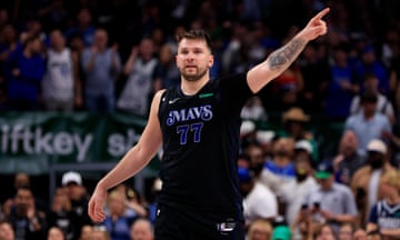 The Dallas Mavericks’ Luka Dončić reacts during the fourth quarter on Friday’s game against the Los Angeles Clippers.