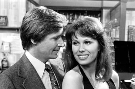 With William Roache in Coronation Street, 1975.