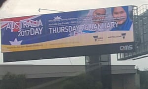 A billboard advertising Australia Day.