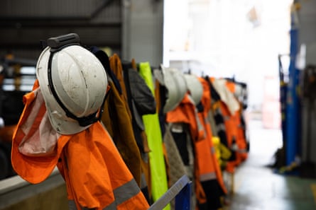 Worker’s belongings in the workshop at Liddell Power Station