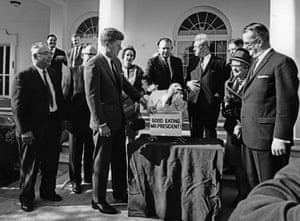 President John F. Kennedy received a turkey in 1962, although he allegedly said “We’ll let this one grow”