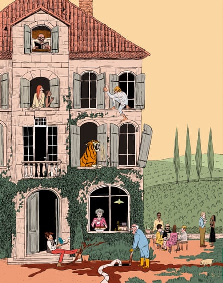playful illustration of a house in tuscany