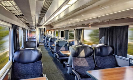 The inside of carriage on the new Locomotive Intercity route.