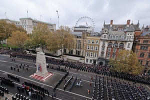 The national service of remembrance service at the Cenotaph in Whitehall