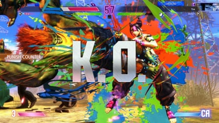 Blanka scores a KO on Juri. in Street Fighter 6.