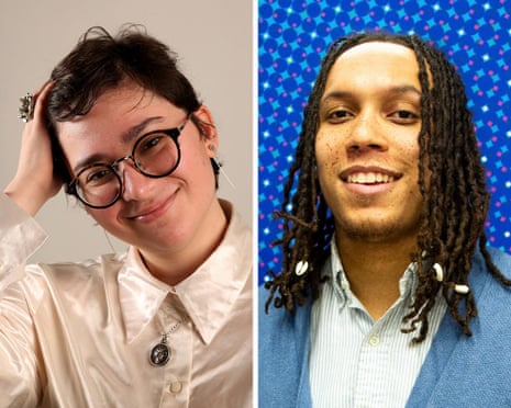 Composite image of two smiling people.