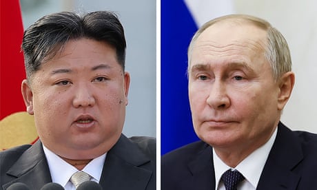 Kim Jong-un and Putin composite image