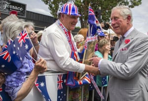 Britain’s Prince Charles meets some rather enthusiastic well-wishers.