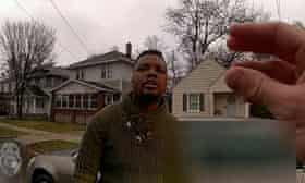 Body-camera video shows Patrick Lyoya during a traffic stop shortly before he was shot in Grand Rapids, Michigan, on 4 April 2022.