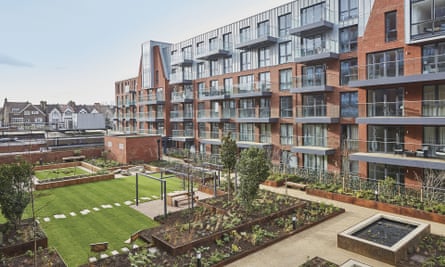 The gardens at London Square Streatham Hill. Since being contacted by the Guardian, the developer and Peabody Housing have pledged to desegregate the space.