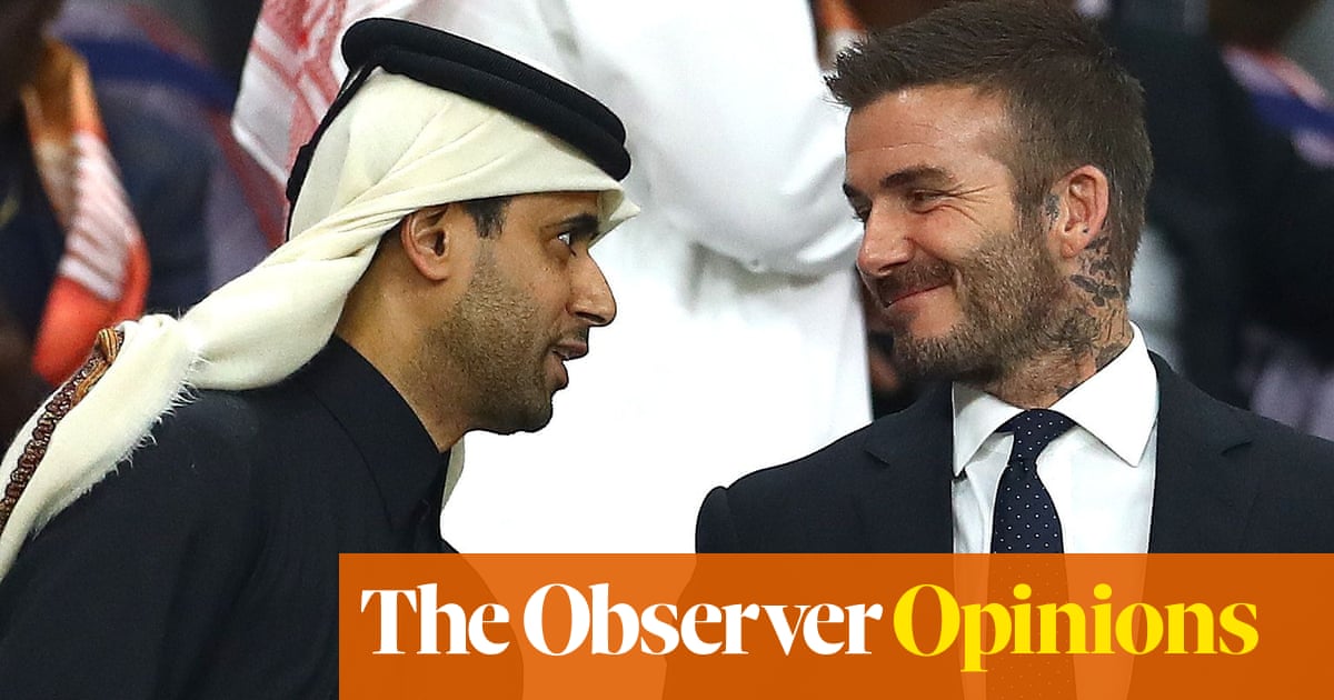 David Beckham, weren’t you once the new face of masculinity? Now you’re the face of Qatar