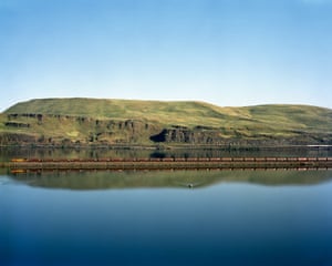 Columbia River, Featuring a sequence of arresting large-format photographs, This Train, re-appraises a set of paradigms which retain a tenacious grip on contemporary American life: the nuclear family, the open road, the violence of expansion, and the intractable force of the land itself.All images Justine Kurland, from This Train (MACK, 2024). Courtesy of the artist and MACK.