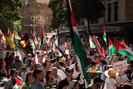 The pro-Palestine march in Sydney