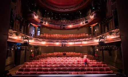 The auditorium of the Royal Court theatre on Sloane Square, London