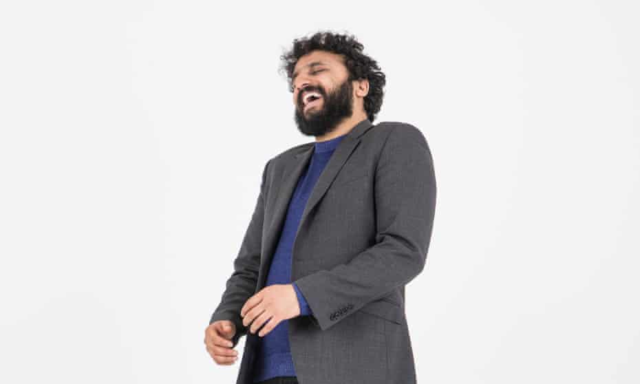 Nish Kumar photographed in the Guardian Studios for the Guardian Weekend Magazine