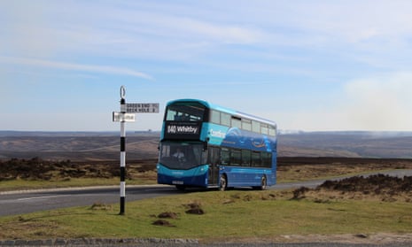 The York to Whitby bus traverses the North York Moors