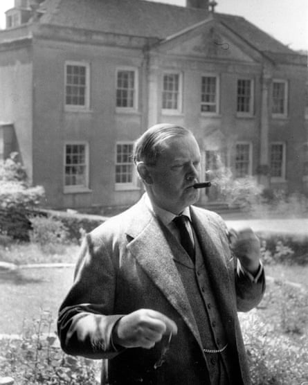 Evelyn Waugh at Piers Court in 1955
