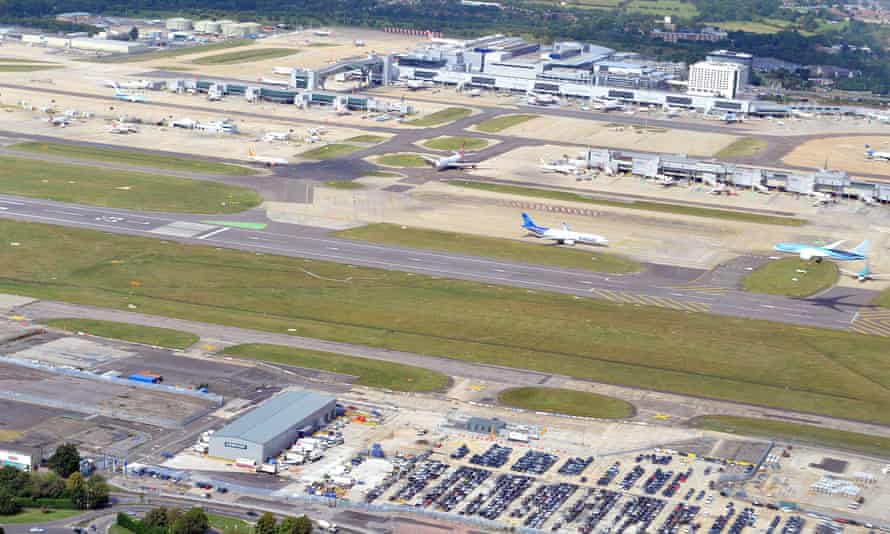 Aerial view of Gatwick airport