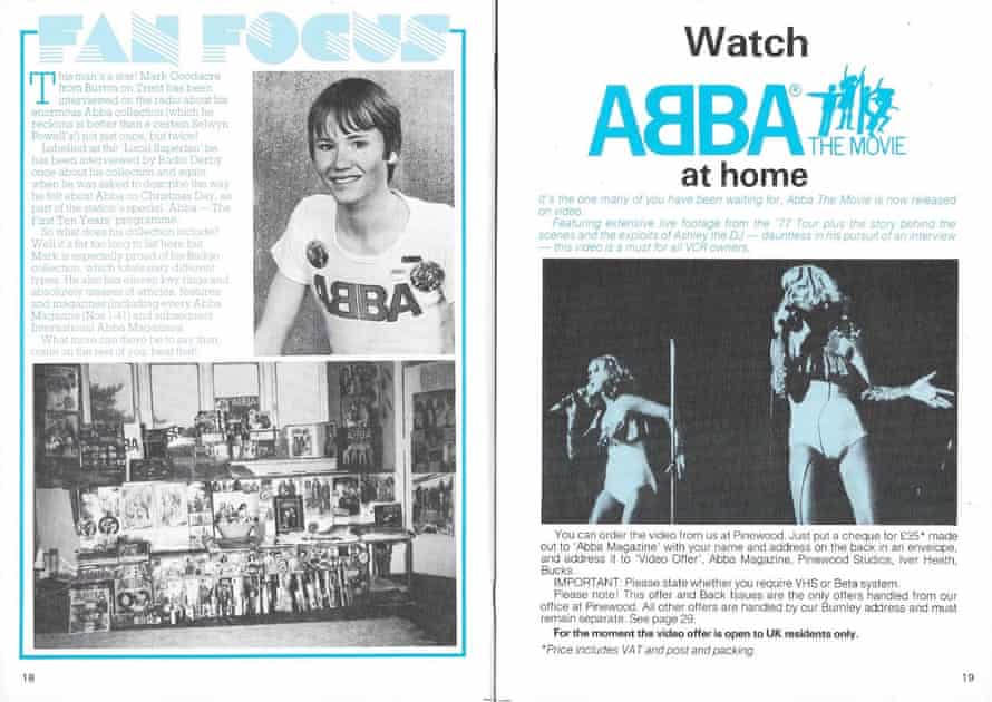 Mark Goodacre in the Official International Abba magazine, 1983.