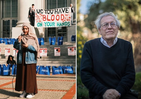 Malak Afaneh, left, and Erwin Chemerinsky. Chemerinsky said he thought protesters would picket outside his house.