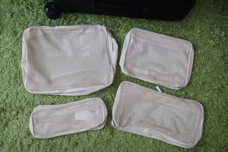 A photo of a set of Away Insider packing cubes