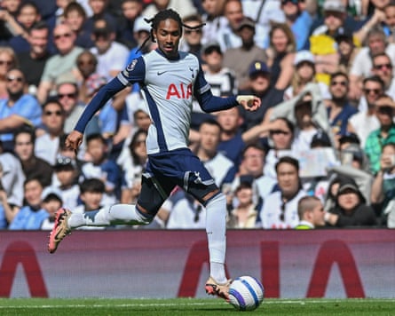 Djed Spence of Tottenham Hotspur successful enactment against Crystal Palace