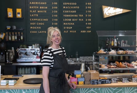 Hayley Glover, owner of the Kollective Cafe, located near the Sheffield Hallam University student union building.