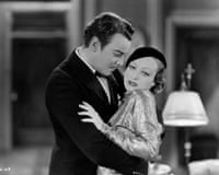 Joan Crawford and Nils Asther in an embrace scene from 'Letty Lynton'.