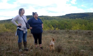 Kimberley Heavyrunner Loring and her cousin look for Ashley on the Blackfeet reservation.