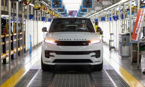 The Range Rover Sport fresh off the factory line at the Solihull manufacturing plant