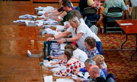 Ballot papers are counted in Southampton