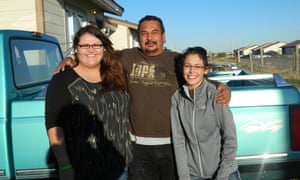 Kimberly and Ashley Heavyrunner Loring with their father, Roy Lee Heavyrunner.