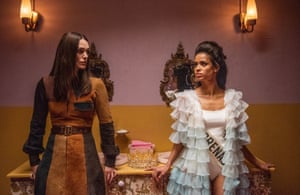 Keira Knightley and Gugu Mbatha-Raw in Misbehaviour.