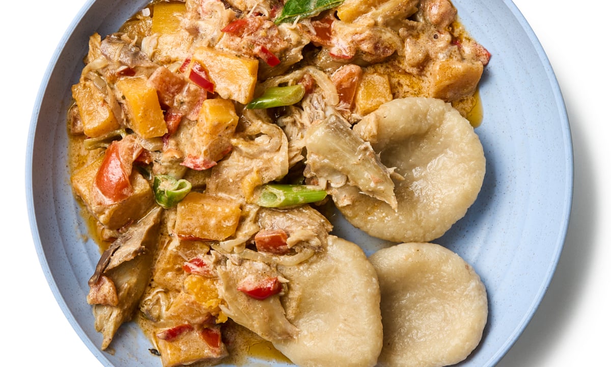 Jamaican Shrimp Rundown Stew Jamaican Recipes Stew Shrimp Rundown