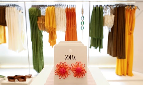 Products in a Zara store in Madrid, Spain