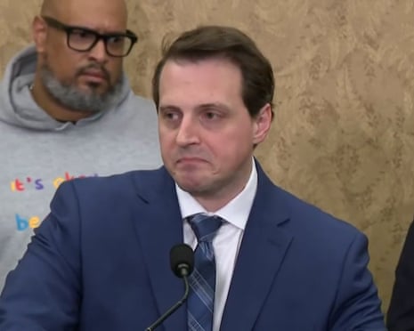 Serving US Capitol police officer Daniel Hodges, is one of two officers who have filed a complaint in US district court in Washington DC on Tuesday, seen expressing his outrage over President Donald Trump's decision to pardon some 1500 participants who attacked the US Capitol on January 6, 2021.
