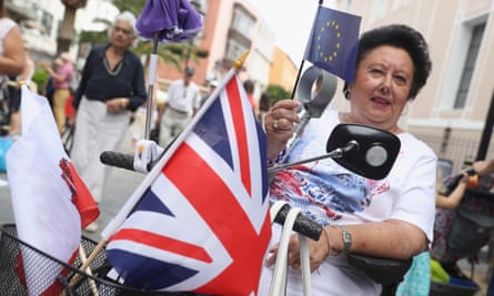 A remain voter on the day of the EU referendum in Gibraltar.