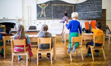 Children being taught at the Cardiff Steiner Waldorf School