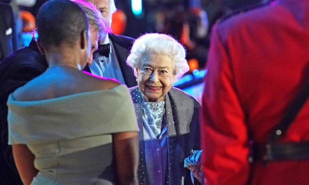 It is unclear whether she knew this was for her jubilee or not … The Queen’s Platinum Jubilee Celebration.