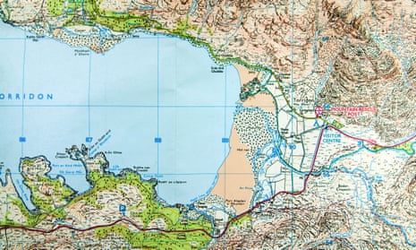 An Ordnance Survey outdoor leisure map of Loch Torridon in the Scottish Highlands