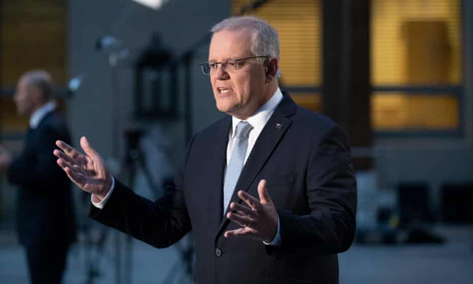 The prime Scott Morrison and his government spent $145.3m on advertising campaigns in the 2020-2021 financial, which the Australian Institute says was more than Coles.