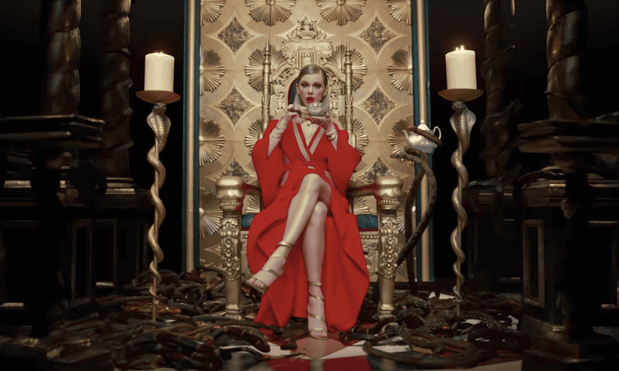 A still from Taylor Swift's music video for her new single Look What You Made Me Do