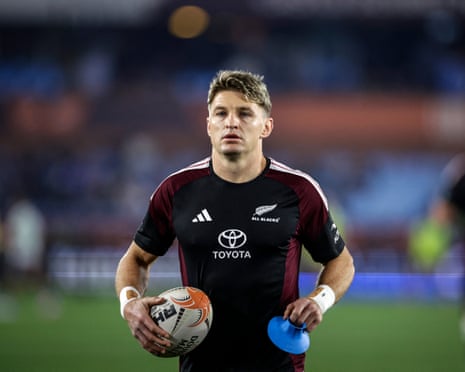 Beauden Barrett warming up before New Zealand's tour match against the Bulls.