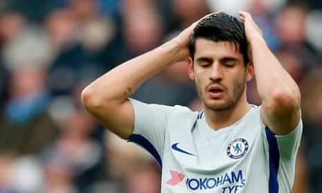 Álvaro Morata struggled during Chelsea’s 1-0 defeat to West Ham on Saturday