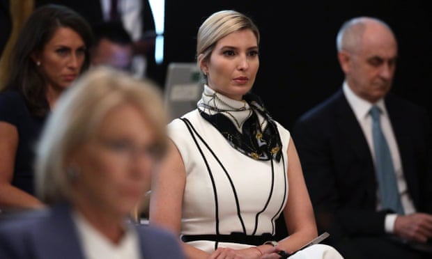 Ivanka Trump at a cabinet meeting in mid-May. After the cancellation, she tweeted: ‘Cancel culture and viewpoint discrimination are antithetical to academia.’