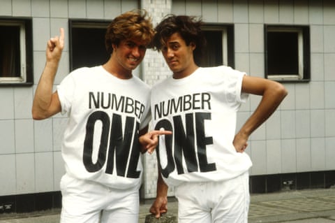 George Michael (left) and Andrew Ridgeley as Wham! in 1984. 