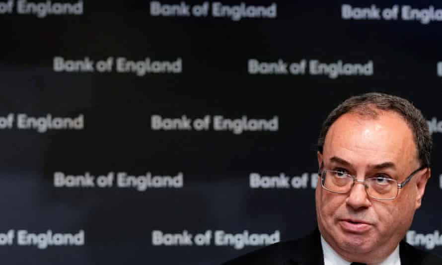 Governor of the Bank of England Andrew Bailey last month.