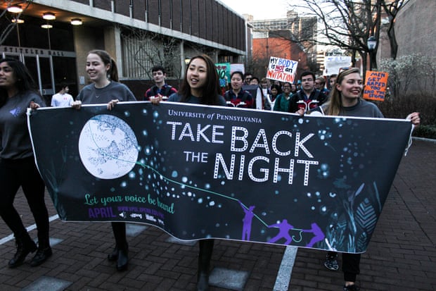 Take Back the Night protest at the University of Pennsylvania 2017